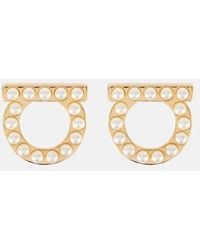 Ferragamo - Ohrringe Gancio Mit Zierperlen - Lyst