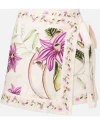 Agua Bendita - Luna Printed Linen Beach Cover-Up - Lyst