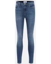 FRAME - High-Rise Skinny Jeans Le High - Lyst