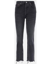 Agolde - High-Rise Cropped Straight Jeans Riley - Lyst