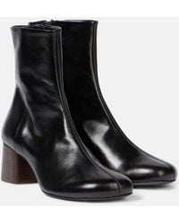 Lemaire - Anatomic 55 Leather Ankle Boots - Lyst