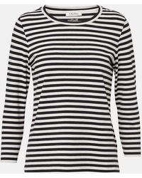 Max Mara - Durata Striped Cotton-Blend T-Shirt - Lyst