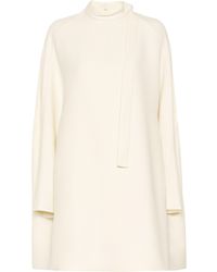 Valentino Embellished Crêpe Dress - Natural