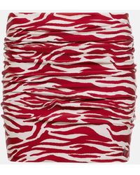 The Attico - Zebra-print Miniskirt - Lyst