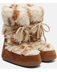 Inuikii - Bottines Apres-Ski Teddy High En Daim Et Shearling - Lyst