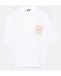 Loewe - Paula's Ibiza - T-shirt Anagram in jersey di cotone - Lyst