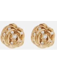 Magda Butrym - Floral Embellished-Plated Earrings - Lyst