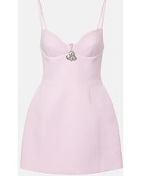 Blumarine - Embellished Crepe Minidress - Lyst