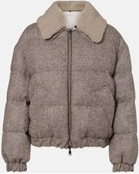 Brunello Cucinelli - Wool-Blend Down Jacket - Lyst
