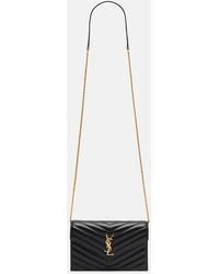 Saint Laurent - Cassandre Matelasse Leather Wallet On Chain - Lyst