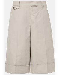 Brunello Cucinelli - Bermuda-Shorts Aus Baumwolle Und Leinen - Lyst