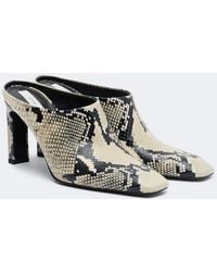 TOTEME - Snake-Effect Leather Mules - Lyst