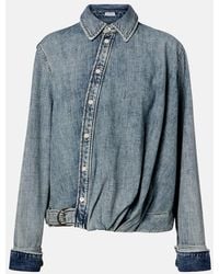Loewe - Draped Belted Denim Shirt - Lyst