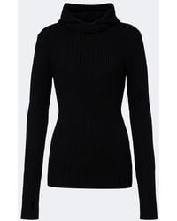 Frankie Shop - Larice Ribbed-Knit Hooded Wool Sweater - Lyst