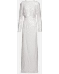 Erdem - Yoanna Sequin Tie Back Gown - Lyst