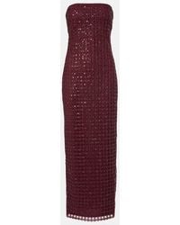 ROTATE BIRGER CHRISTENSEN - Abito Lungo Con Perline - Lyst