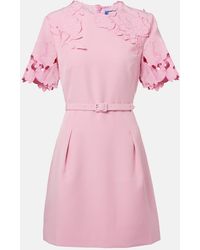 LEO LIN - Aurelie Floral-Applique Minidress - Lyst