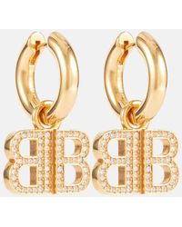 Balenciaga - Bb 2.0 Crystal Drop Earrings - Lyst