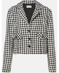 RIXO London - Houndstooth Cropped Jacket - Lyst