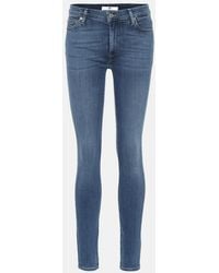 7 For All Mankind - Slim Illusion Luxe High-Rise Skinny Jeans - Lyst