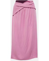 JW Anderson - Colorblocked Draped Midi Skirt - Lyst