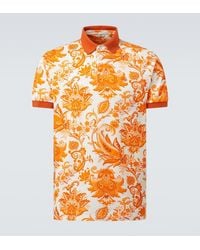 Etro - Paisley Cotton Polo Shirt - Lyst