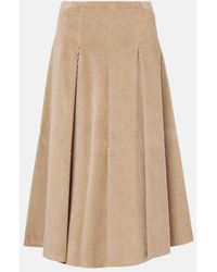 Brunello Cucinelli - Cotton Midi Skirt - Lyst