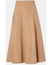 Max Mara - Falda Midi Geneve De Lana - Lyst