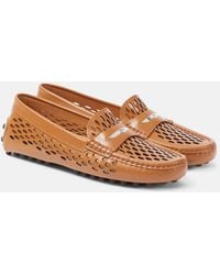 Tod's - Gommino Perforated Leather Driving Shoes - Lyst