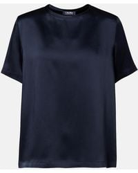 Max Mara - Satin T-Shirt - Lyst