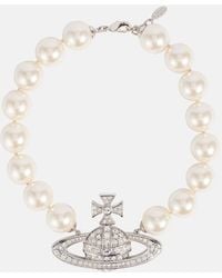 Vivienne Westwood - Choker Orb Aus Zierperlen Mit Kristallen - Lyst