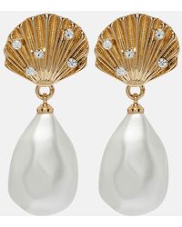 Self-Portrait - Boucles D'Oreilles Pendantes A Ornements - Lyst