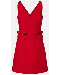 Valentino - Crepe Couture Bow-Detail Minidress - Lyst