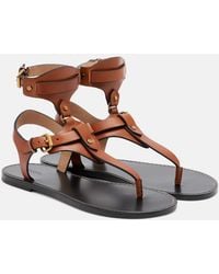 Isabel Marant - Eveena Leather Thong Sandals - Lyst