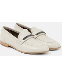 Brunello Cucinelli - Leather Loafers - Lyst