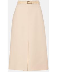 Valentino - Crepe Couture Midi Skirt - Lyst