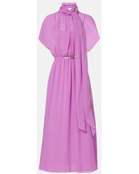 Max Mara - Pineta Silk Georgette Maxi Dress - Lyst