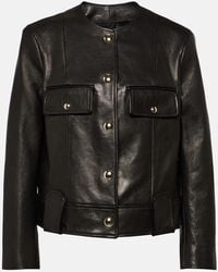 Khaite - Laybin Cropped Leather Jacket - Lyst