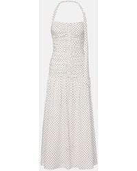 Posse - Edie Polka-Dot Halterneck Midi Dress - Lyst
