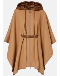Moncler - Belted Wool-Blend Cape - Lyst
