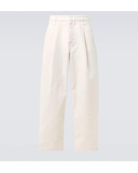 Lemaire - Cotton Wide-Leg Pants - Lyst