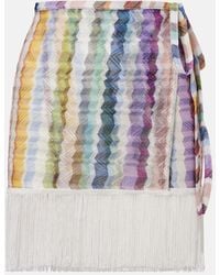Missoni - Zigzag Fringed Wrap Skirt - Lyst