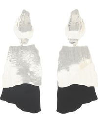 Max Mara Gio Clip-on Drop Earrings - Metallic