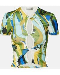 Christopher Esber - T-Shirt Acidic Floral Raccourci En Coton - Lyst