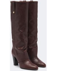 Chloé - Anouk Leather Knee-High Boots - Lyst