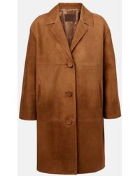 Prada - Suede Coat - Lyst