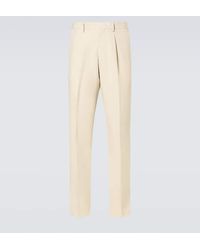 Lardini - Linen, Cotton, And Silk Straight Pants - Lyst