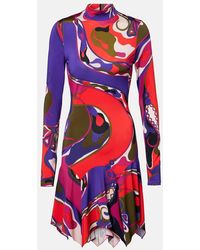PUCCI - Orchidee Jersey Minidress - Lyst