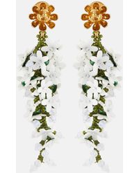 Oscar de la Renta - Cascading Flower Earrings - Lyst