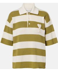 Ami Paris - Polo Ami De Cour En Coton Raye - Lyst